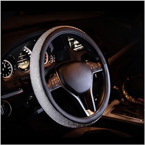 Steering Wheel Covers Women, Car Bling Accessories for Women, Universal 15 Inches Rhinestone Steering Wheel Covers, Fits Most