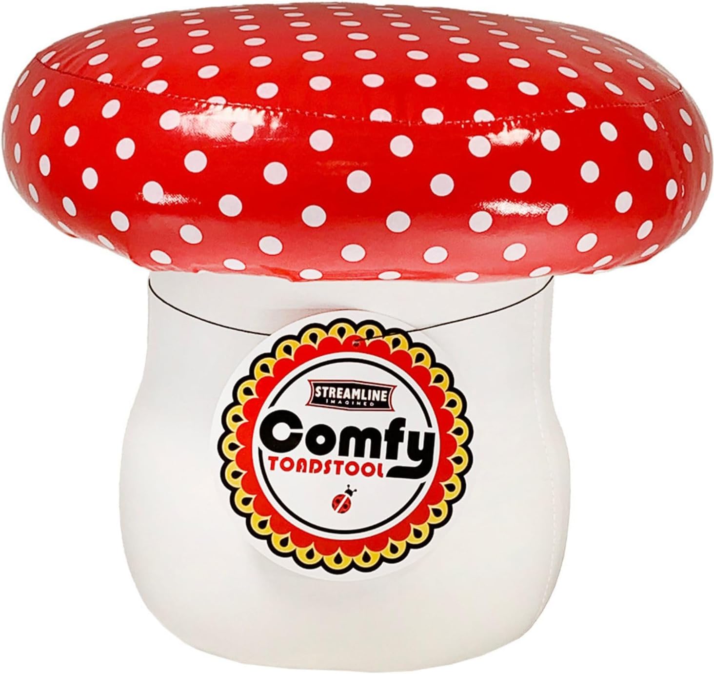 Comfy Toadstool, Cushioned, Red, White