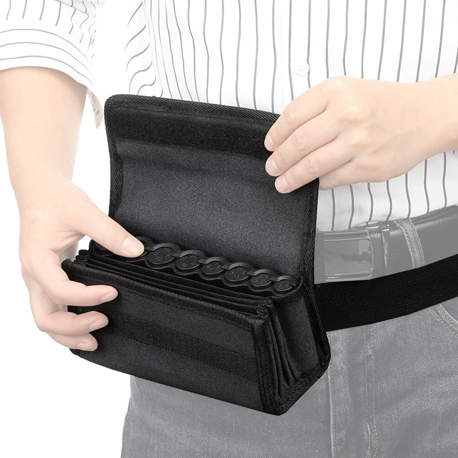 Portamonedas De Bolsa,Organizador De Monedas con 8 Ranuras - Bandolera Versátil para Camareros Y Regalo para Parejas Colegas Y Familiares