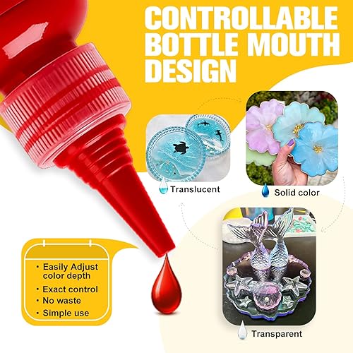 Miniatura 4 de Teexpert Pasta de pigmento para resina epoxi 10.15 oz10.1 fl oz total altamente concentrado y fácil de mezclar 6 colores opaco líquido epoxica