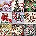 MUMULULU 150 PCS 20mm Glitter Color Pom Poms Decor for Arts & DIY Crafts (Red, Green, White)