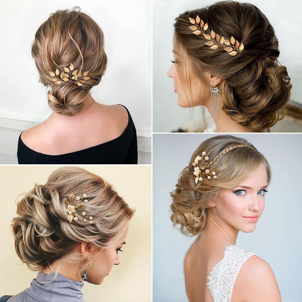 6 Pieces Hair Pins Gold, Hair Accessories Amazon.com : 6 Pieces Bride Hair Pins Rhinestones Gold Hair  main image 2