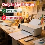 Uinkit 30lb Papier photo très mince 8.5x11, feuilleté latéral simple DIY Sac à puce 115gsm 100 Feuilles Photos Image pour Imprimante jet d'encre avec la taille de la lettre encre de colorant A4 Brochure (8.5x11x100)