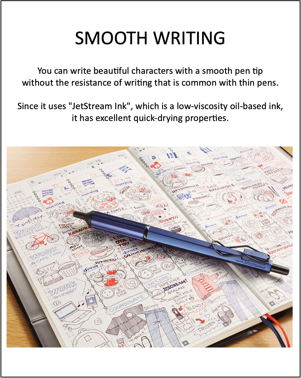 Uni Jetstream EDGE 0.38mm Oil-based Ballpoint Pen Berry Pink Body + 10 Black Refills, Sticky Notes Value Set