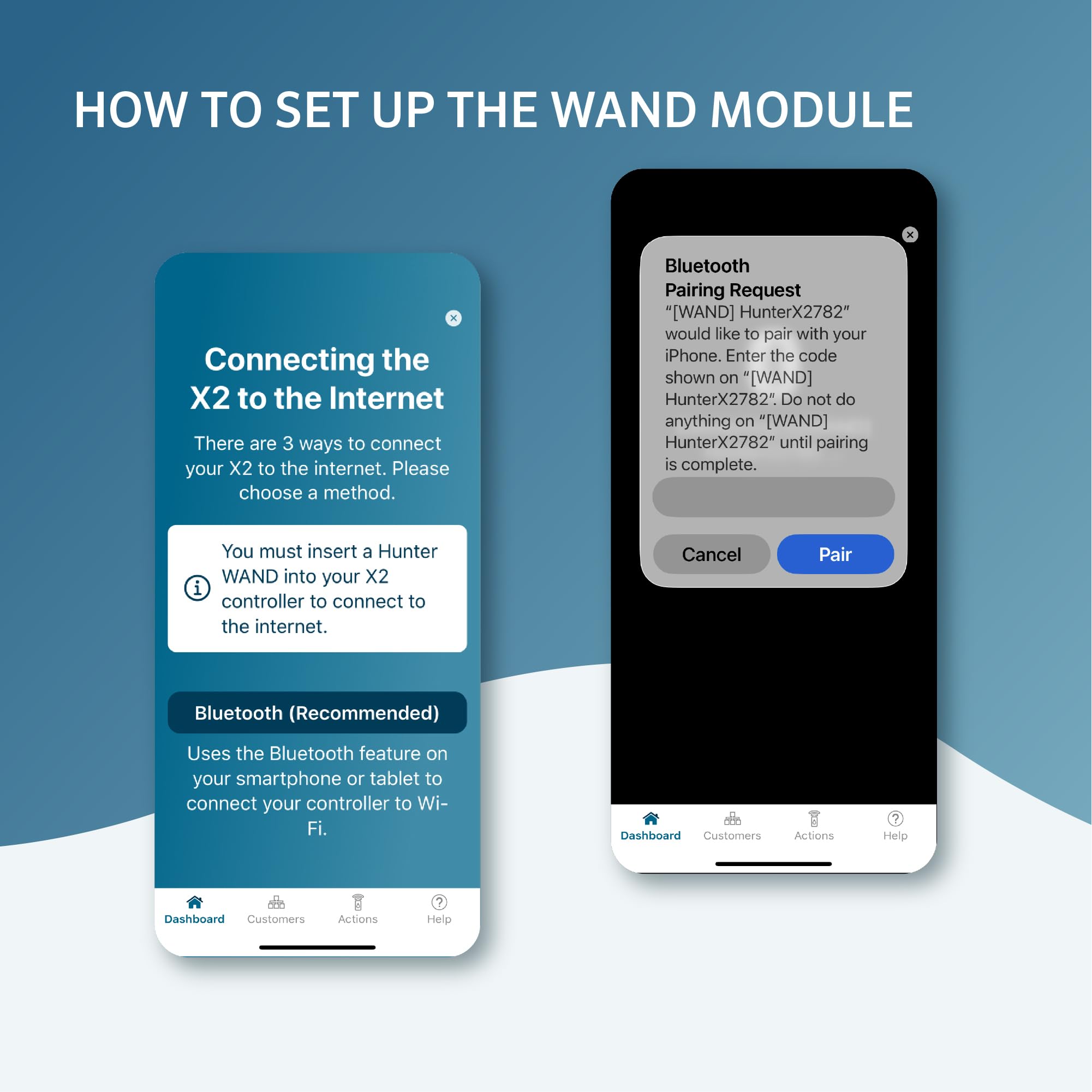 Hunter WAND Smart WiFi Modul für X2 Sprinkler Controller, Hydrawise App, Remote Scheduling, 2.4GHz WiFi Only, Support Bluetooth, Wi-Fi Direct & WPS Setup