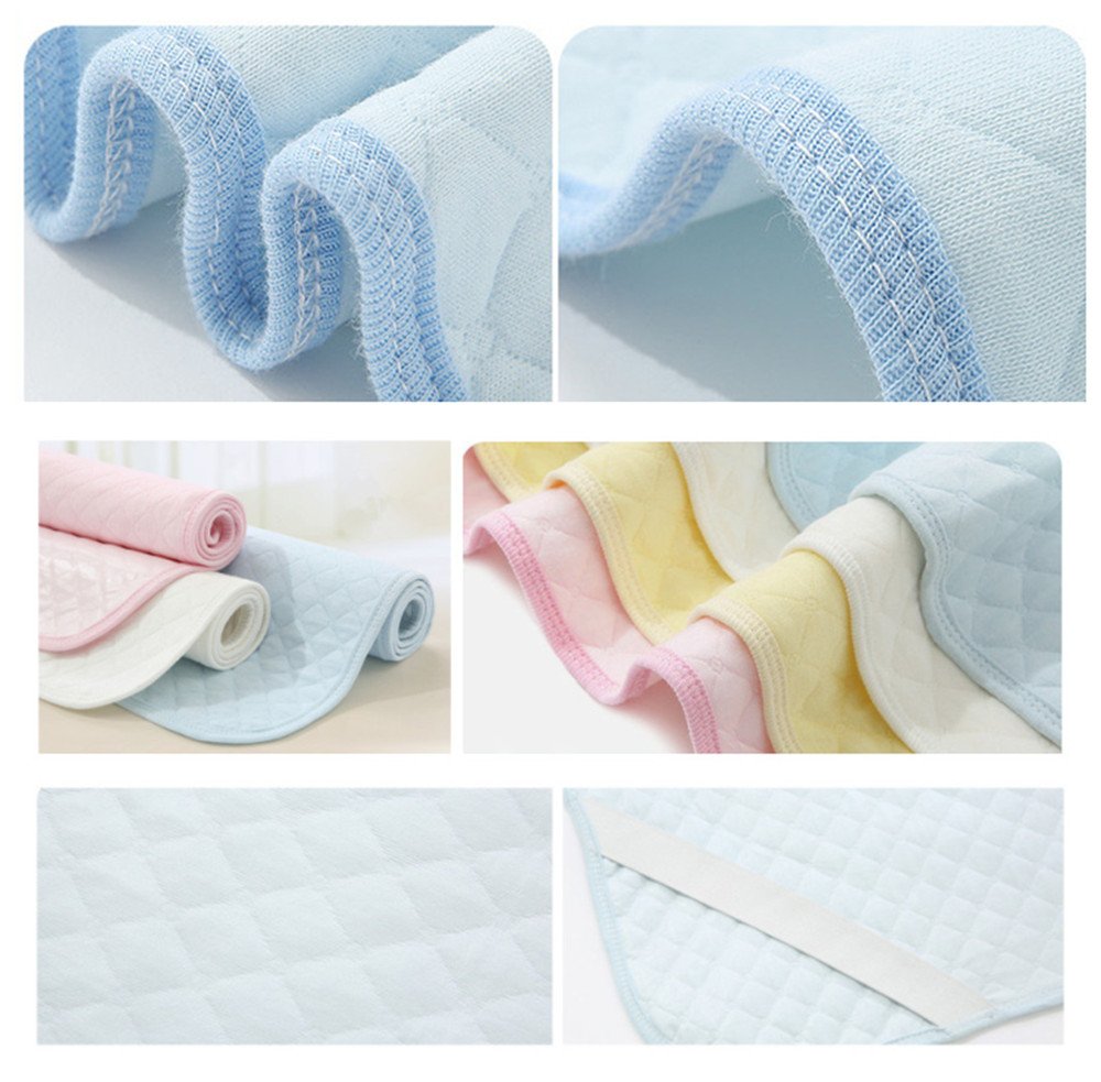 Baby Infant Wasserdicht Matte Wickelauflage Wickelunterlage - Ökologische Baumwolle Atmungsaktiv Waschbar Wiederverwendbare Windel Matte,3 Stück in Paket (60x70 cm (3er Pack))