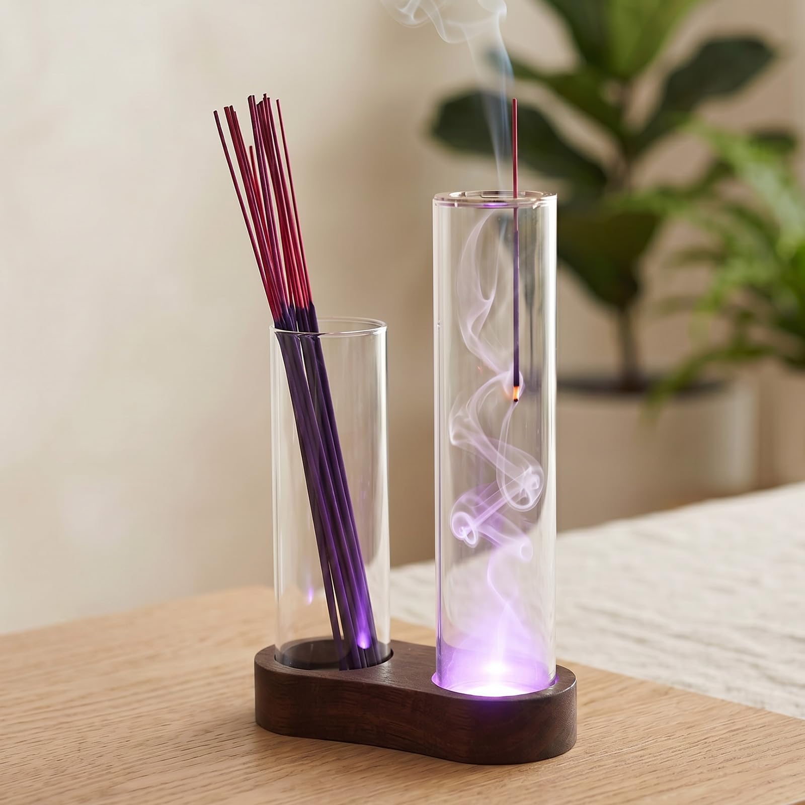 Zuria Incense Holder Lamp with 7 Color Lights, 3 in 1 Incense Holder Sticks