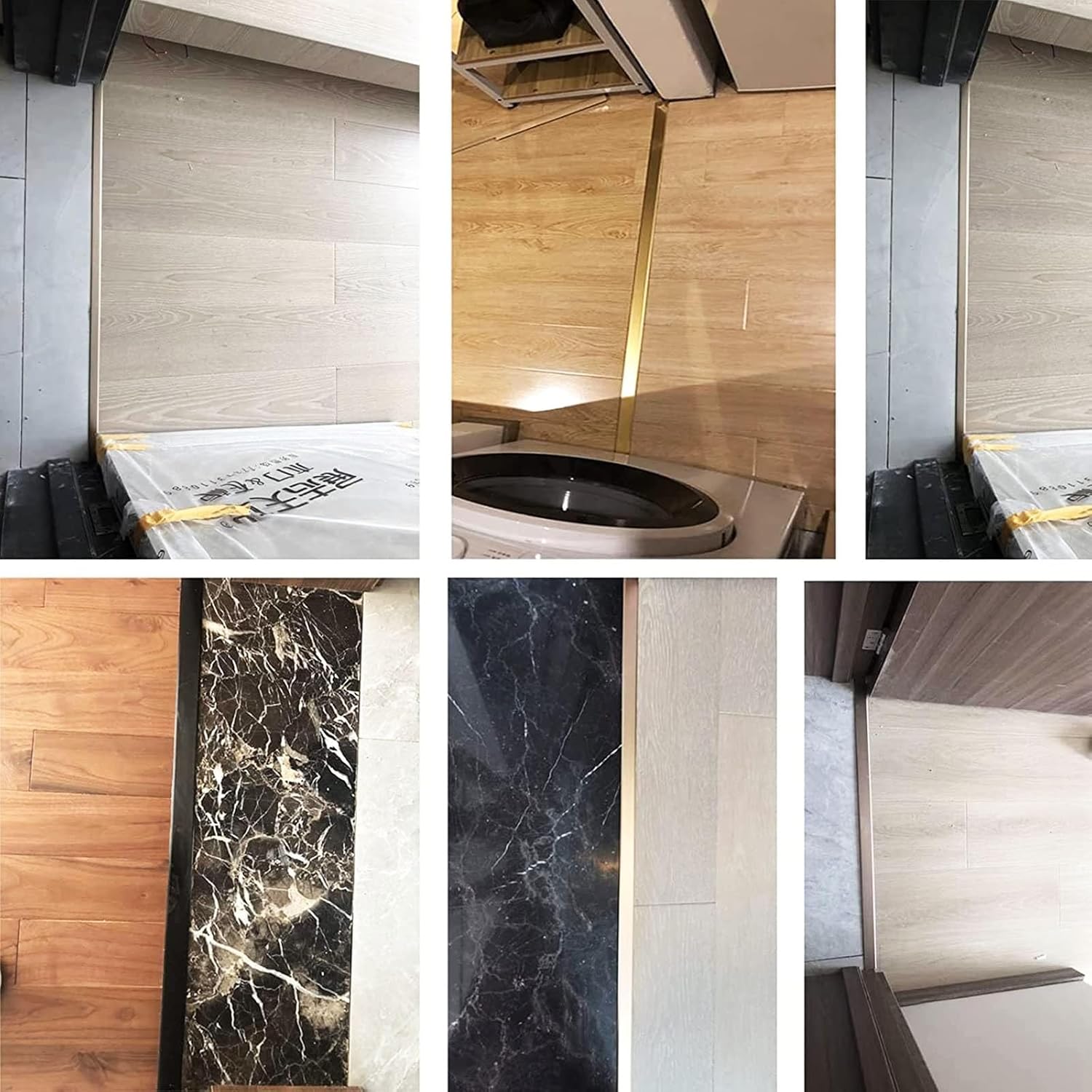 Transition Strip,Door Threshold Strip, Aluminum Floor Transition Threshold Strip, Bedroom Kitchen Bathroom Doors Reducer Floor Gap Cover, Durable & Easy-to-Install Door Strip (Color : Gray, Size ( Col