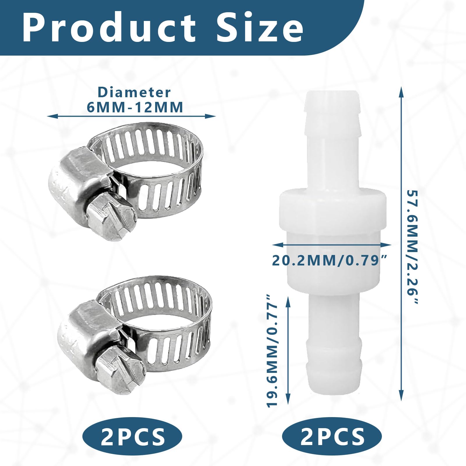 Rückschlagventil 10mm - Schutz Für Waschmaschine & Trockner