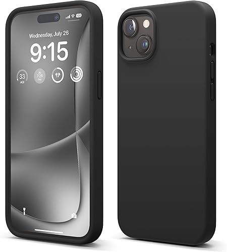 elago Compatible con iPhone 15 Plus, funda de silicona líquida, funda protectora de cuerpo completo, a prueba de golpes, funda delgada para