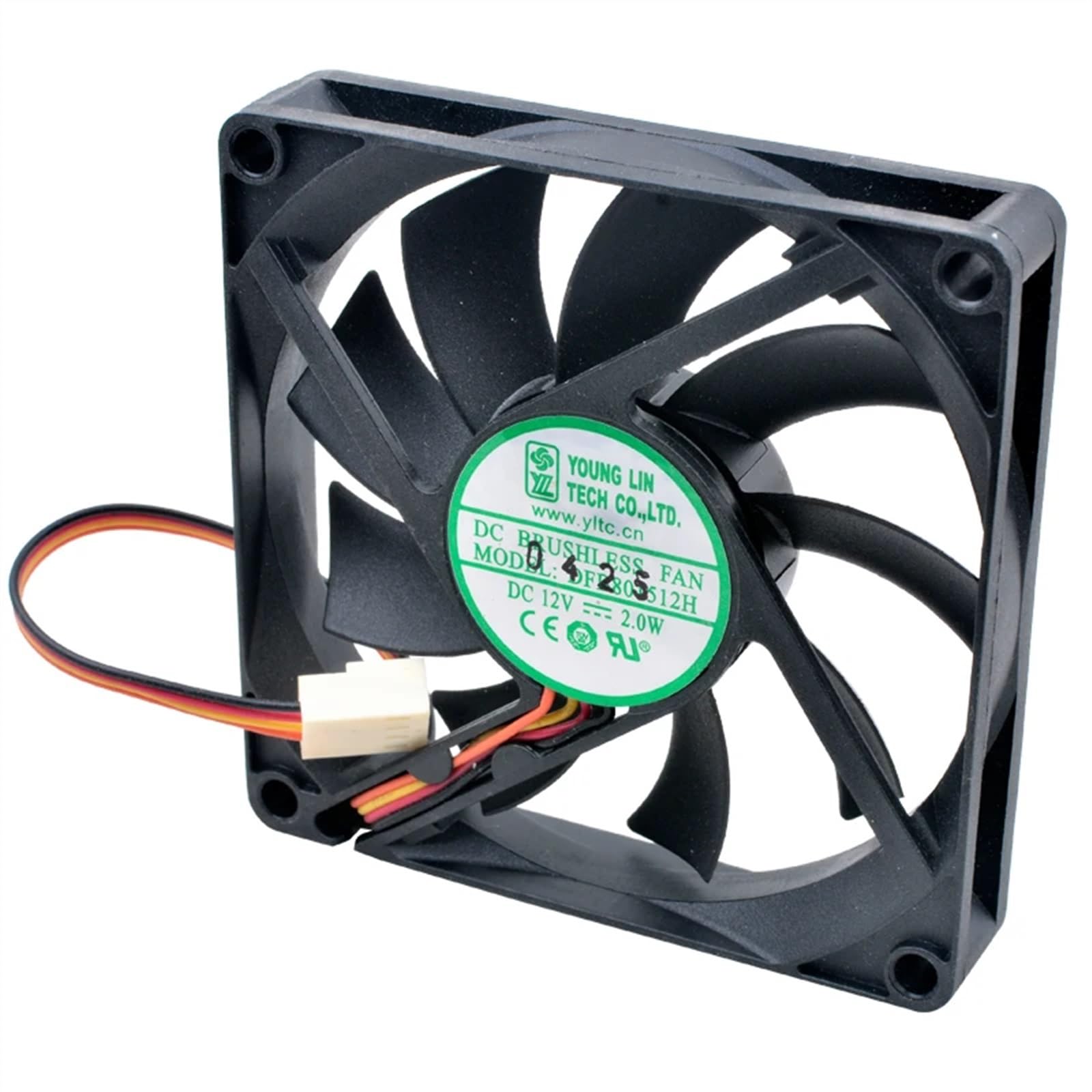 DFB801512H 8 cm 80 mm wentylator 80 x 80 x 15 mm DC 12 V 2,0 W podwójne łożysko kulkowe 4-pinowe złącze PWM wentylator obudowy do CPU