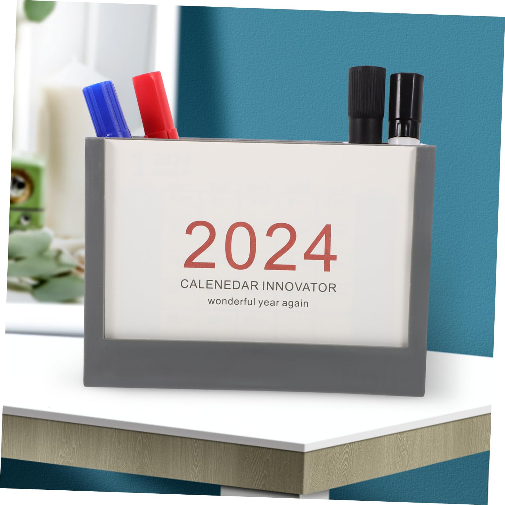 Operitacx 4 Pezzi Semplice Portapenne Calendario Da Tavolo Portapenne In Plastica Per Scrivania Accessori Da Scrivania In Plastica Organizer Per Da Tavolo Secchiello