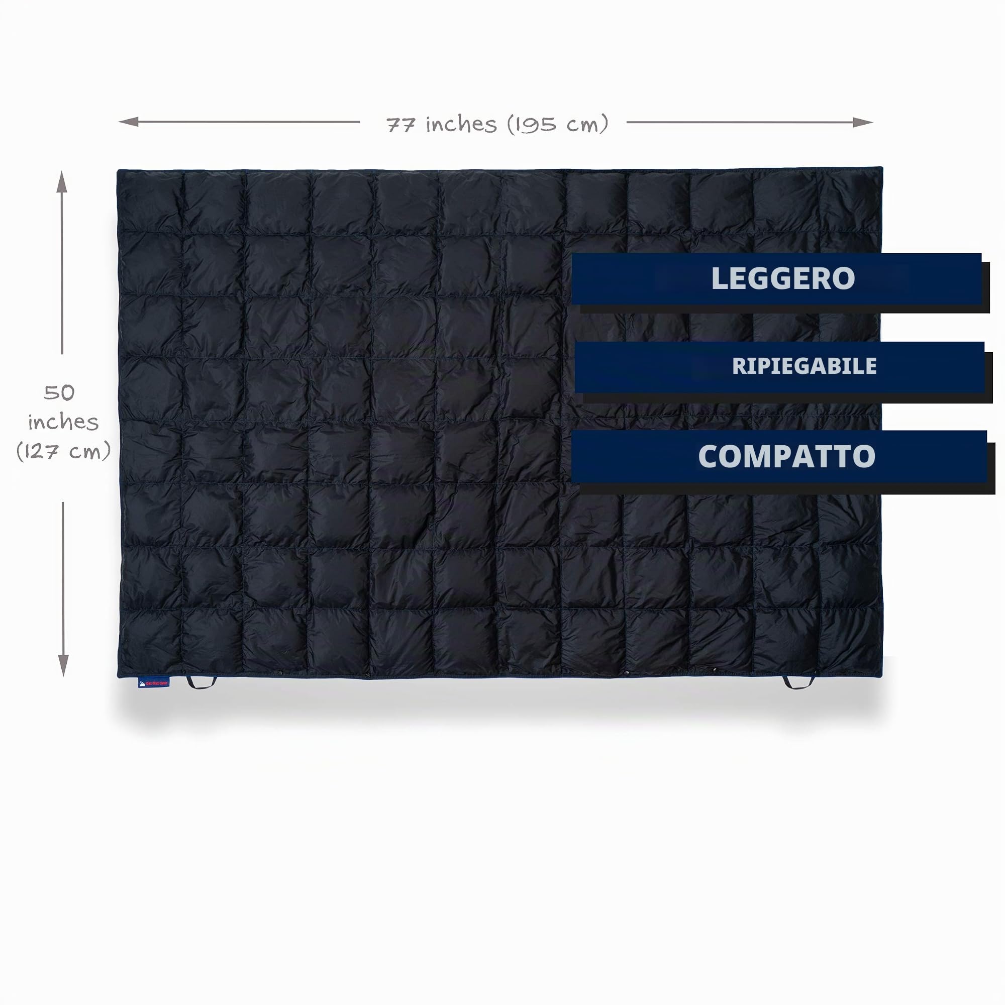 Get Out Gear Coperta da campeggio – Coperta da campeggio leggera, ripiegabile a 650 gradi, compatta, impermeabile e calda, per campeggio, escursionismo, viaggi, amaca