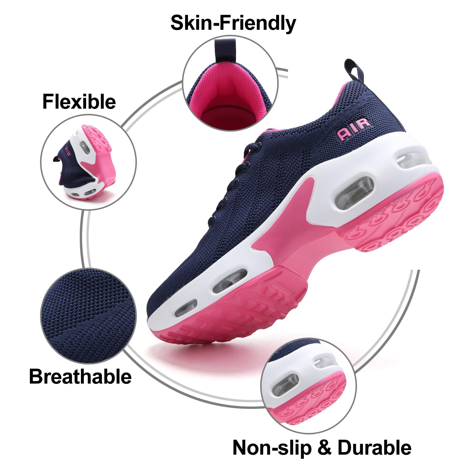 Myztra Scarpe Donna Sneakers Ginnastica Running Cuscino d'Aria Scarpe Sportive comode Fitness Outdoor Tennis