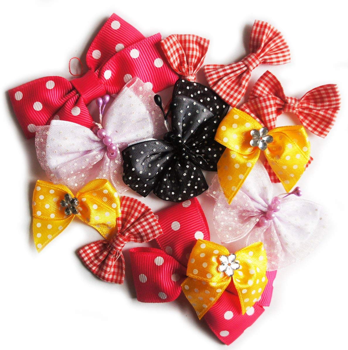 Nœud garnitures Main Bo21 assortiment couleurs et designs pour DIY