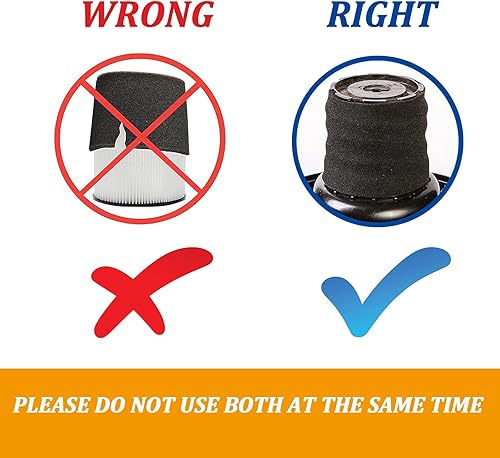 Miniatura 5 de 5 piezas de repuesto de filtro de espuma 90585 compatibles con aspiradoras Vacmaster & Genie Sh-op en seco y húmedo, filtro de espuma VF2001 para
