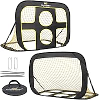 Vista 1 de PodiuMax Portería de fútbol infantil 2 en 1, portería de fútbol portátil desplegable para patio trasero, red de fútbol para niños de 3 5 8 años