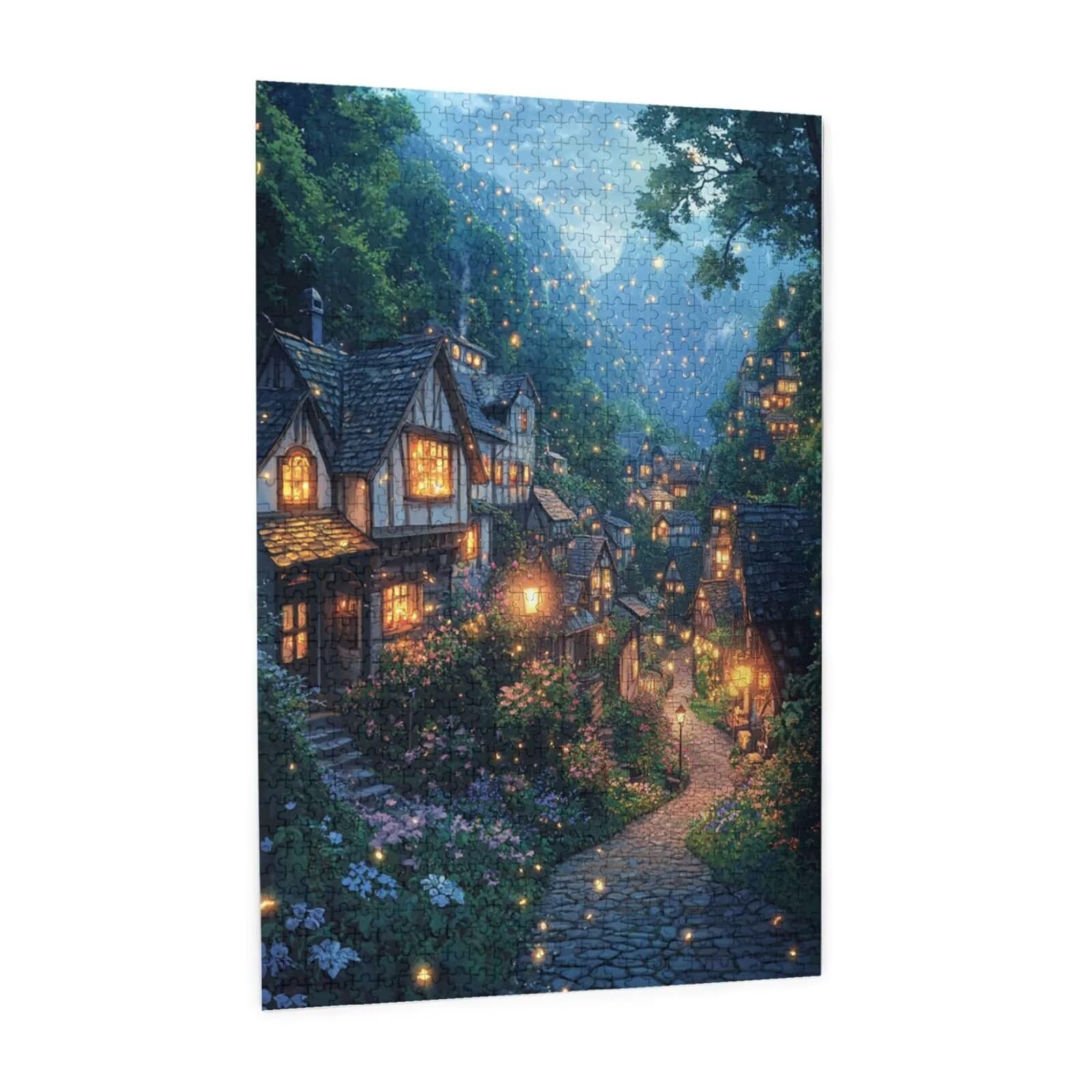 Puzzle 1500 Teile Landschaft Klassische Puzzles für Erwachsene Kleine Stadt Anspruchsvolles und Lustig Kreatives Unterhaltungsspiel, Holzpuzzle für Erwachsene Als Feiertage Geschenk fur Frauen 2T-1213