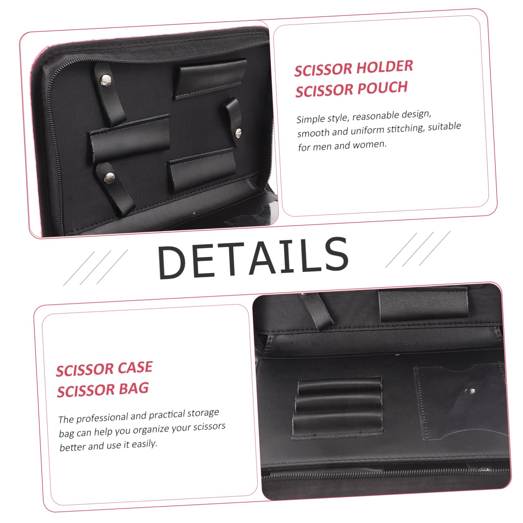 Gatuida Hair Scissor Case Lightweight Hair Styling Tool Storage Pouch for Safe Scissors Organization Professional Hairdressing Scissors Bag with Smooth Stitching for Salon