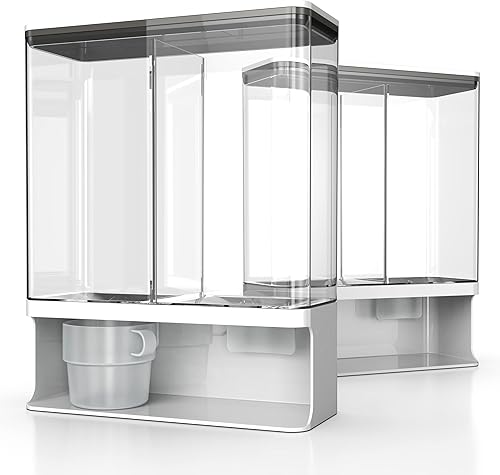 Miniatura 5 de Dispensador de detergente para ropa  Dispensador de detergente de 2 compartimentos para cuarto de lavado  Contenedor de detergente para ropa montado