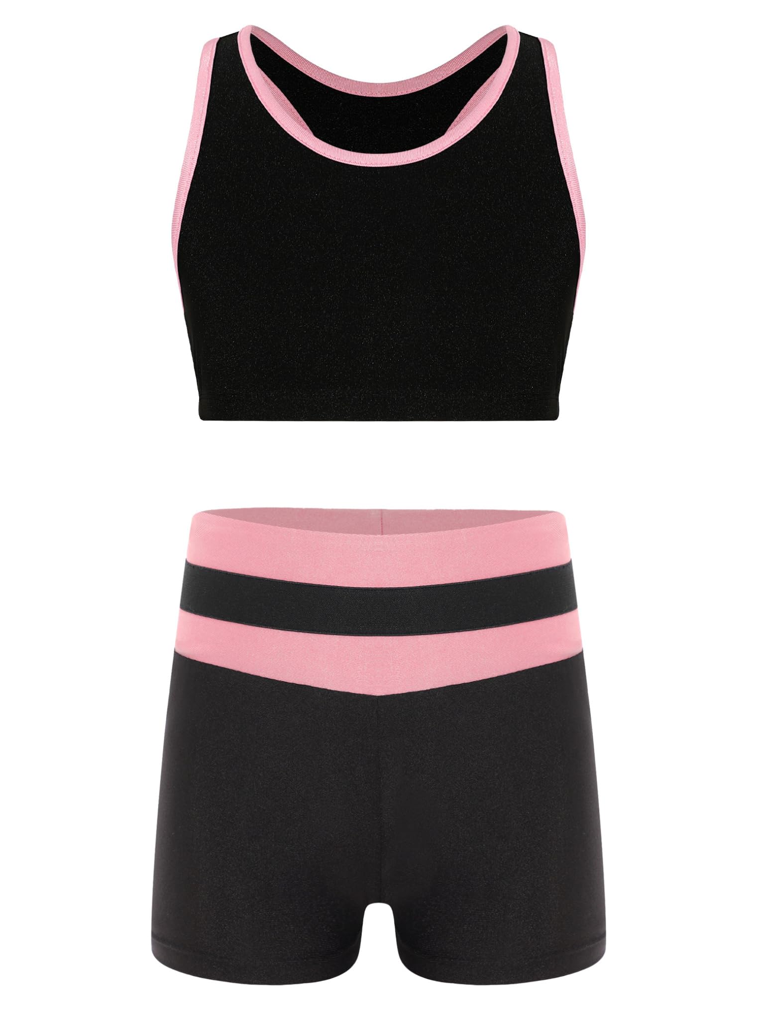 Yeahdor Mädchen Bikini Set - Tankini Crop Top Mit Shorts Für Schwimmen