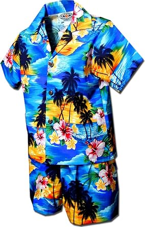 Tropical Boys Aloha Outfits Waikiki Sunset