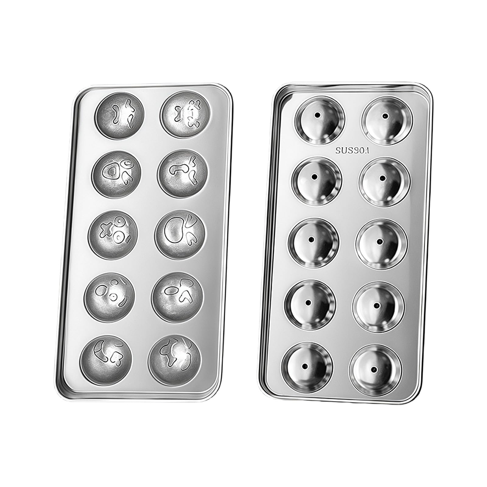 Tsophreniq Stainless Steel Ice Ball Mold for Cocktails and Drink Cubes Tray Easy to Clean Kitchen Accessories Ball Maker Rustless