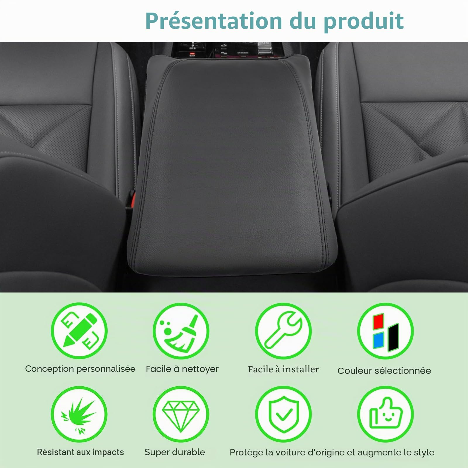 GAFAT Compatible avec BMW X3 G45 2025 2026 Housse d'Accoudoir Central, X3 2025 Plug-In Hybrid xDrive Console Centrale Protection Microfibre PU Cuir Rembourrage, X3 G45 Accessoires