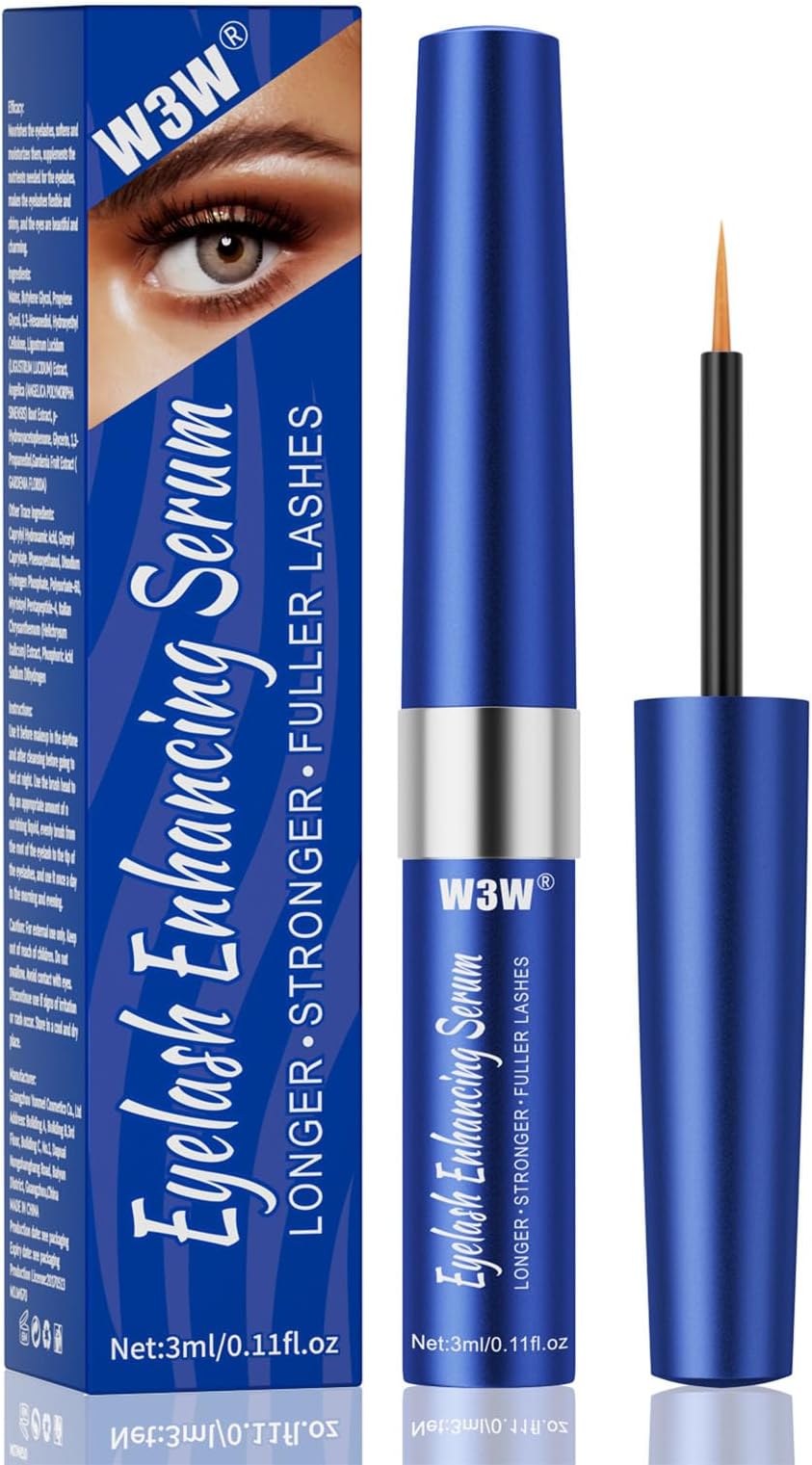 Eyelash Serum,Natural Lash Serum Eyelash Growth Serum,3 ML Lash Serum for Eyelash Growth,Boost Lash Enhancing Serum for Natural Longer, Fuller,and Thicker Lashes (Dark Blue)
