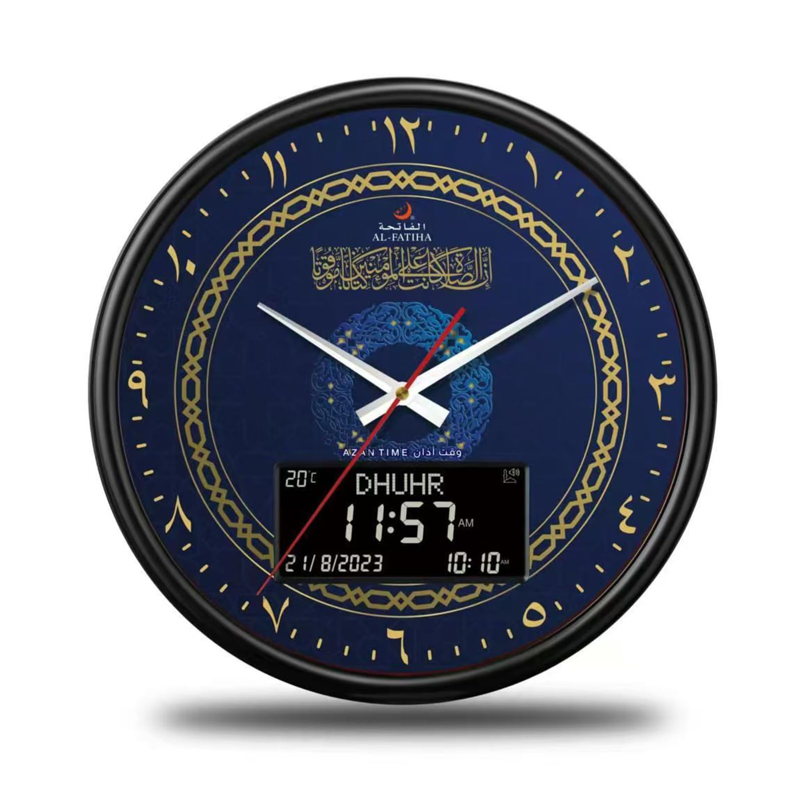 Reloj despertador digital multifunción con pantalla de temperatura y fecha romana