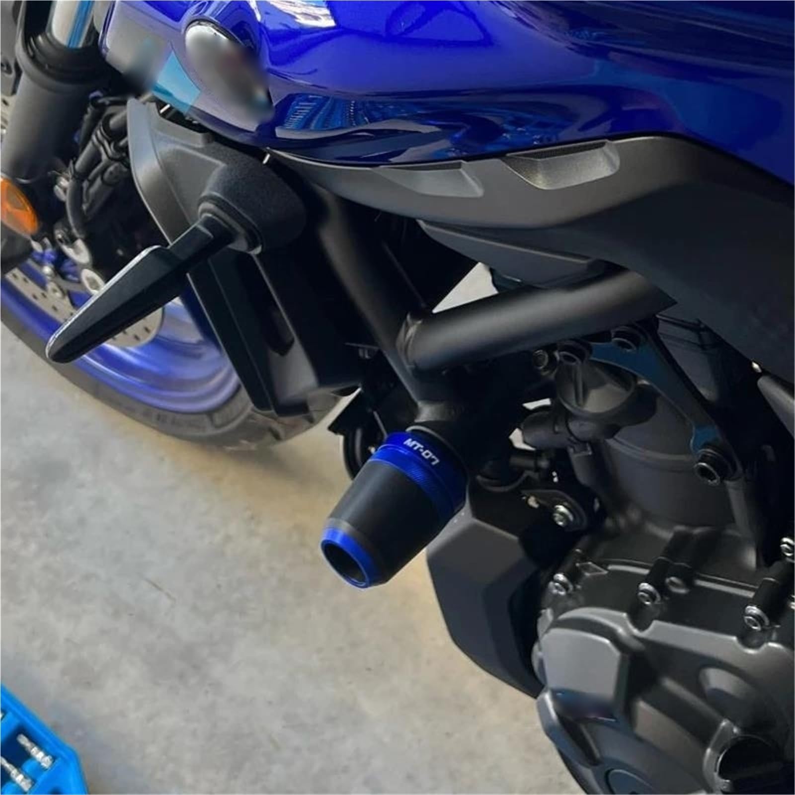 MT07 YZFR7 MT 07 YZF R7 FZ07 Per TRACER 2014-2024 2023 Moto Paratelaio Crash Protezioni Protezione Dalla Caduta(Blue-MT07 1)