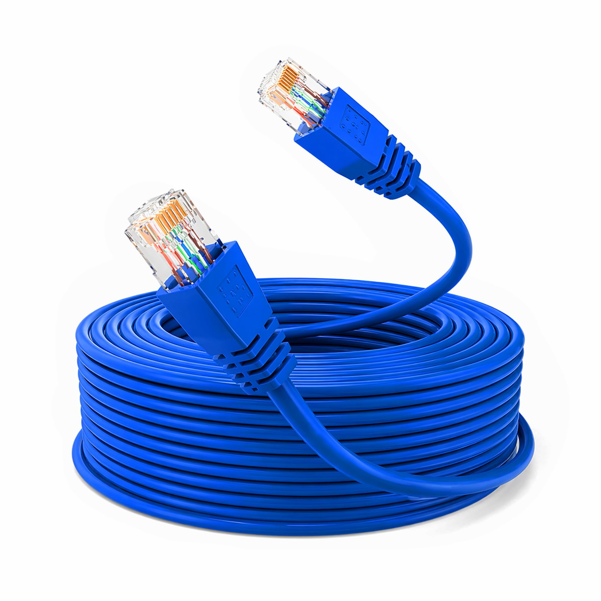 J-Tech Digital JTECH-CAT6ASF-300 - Cavo Ethernet Cat 6A, 90 m, ad alta velocità, SF/UTP, in rame puro, 23 AWG, RJ45, per router, modem, trasmissione audio/video