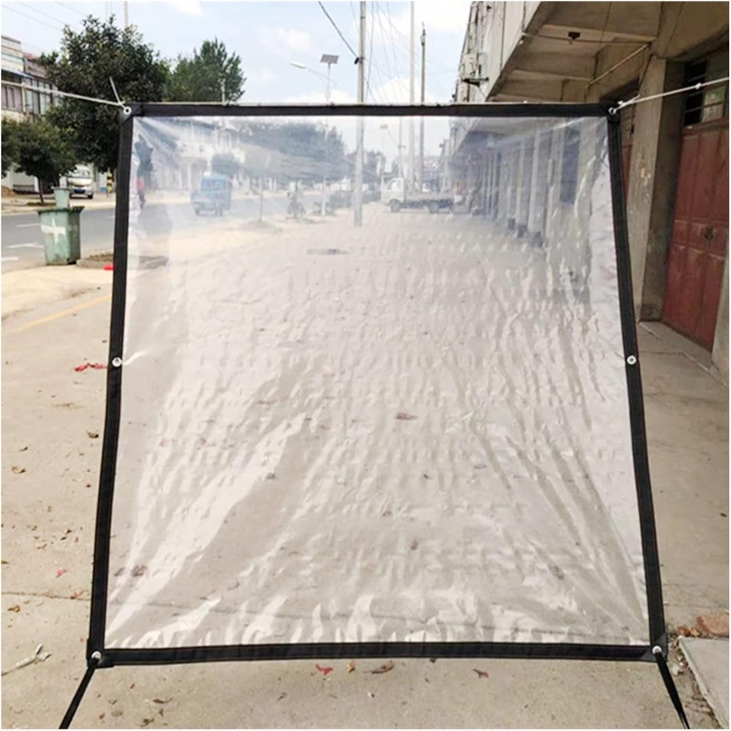 Heavy-Duty Tarpaulin, Clear Tarps with Grommets, Dustproof Rainproof Tarpaulin, for Plants Carports Greenhouses(2x4m/6.56x13.12ft)
