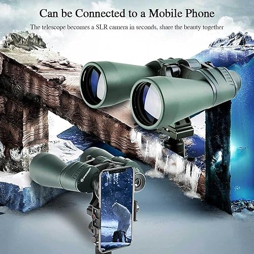 Miniatura 5 de Prismáticos para adultos, 8 x 60 pulgadas, prismáticos compactos de alta potencia para observación de aves, caza, viajes, eventos deportivos,