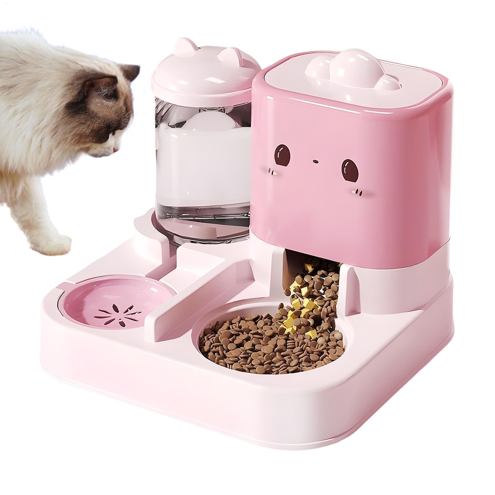 Ciotola for acqua e cibo for animali domestici(Pink)