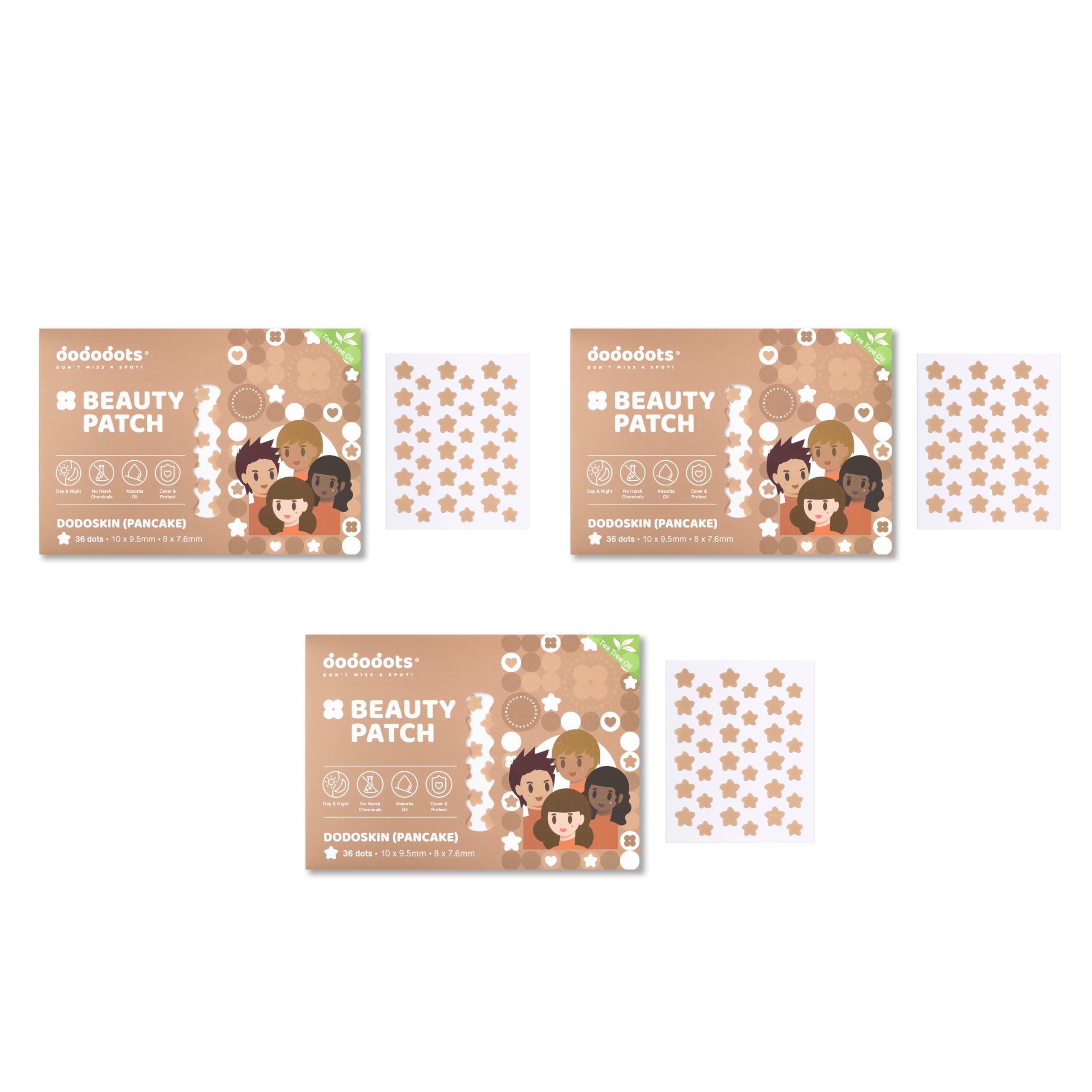 Dododots Star Pimple Patches - Cute Acne Hydrocolloid Patch Clear Star Face Pimple Patches for Zit Spot and