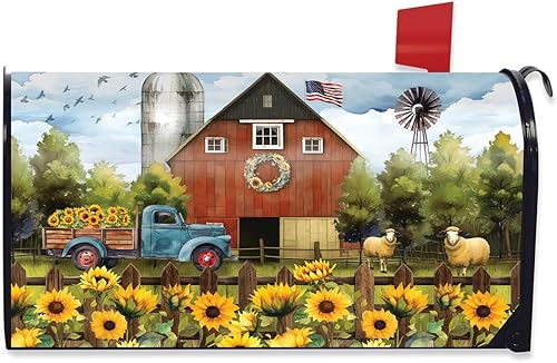 Miniatura 5 de Briarwood Lane Funda para buzón, tamaño estándar, divertida funda para buzón de verano de granja