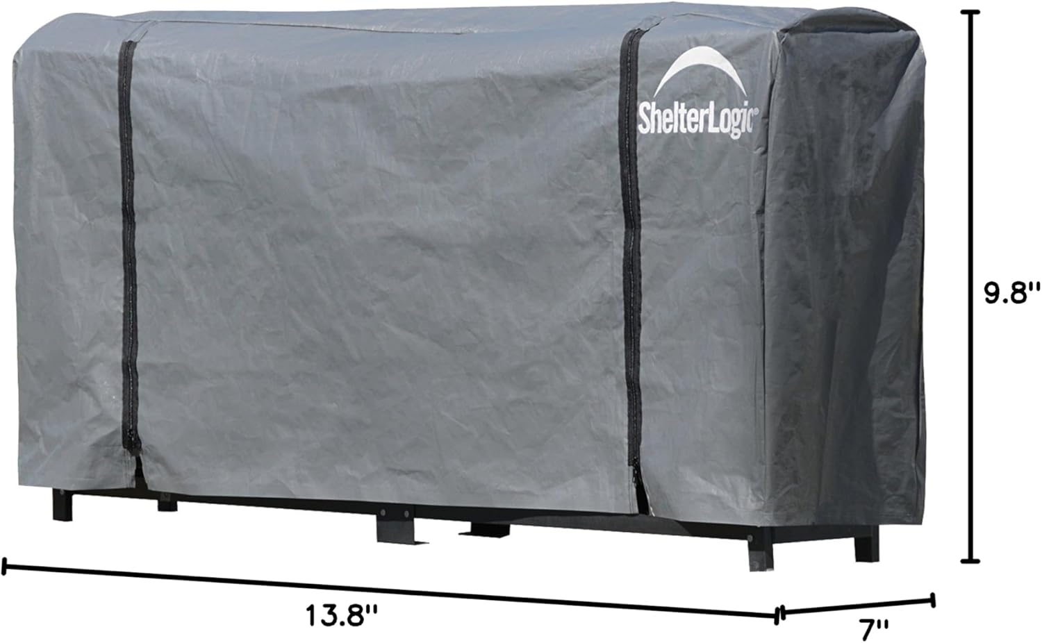 ShelterLogic Firewood Rack-in-a-Box Universal Full Length Cover for Firewood Storage Racks, Fits Most 8-Feet Firewood Racks Size: 8-Feet