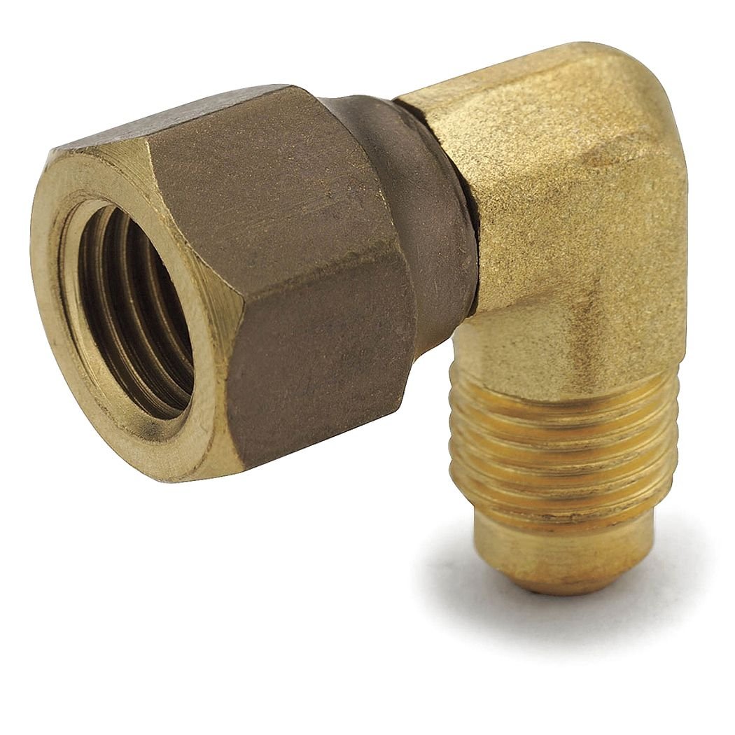 Parker Hannifin 166FSV-8-8 Brass 90 Degree Swivel Elbow, 45 Degree Flare Fitting, 1/2