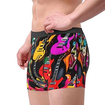 ZISHAK Colorful Guitar Print Essential Boxer Briefs