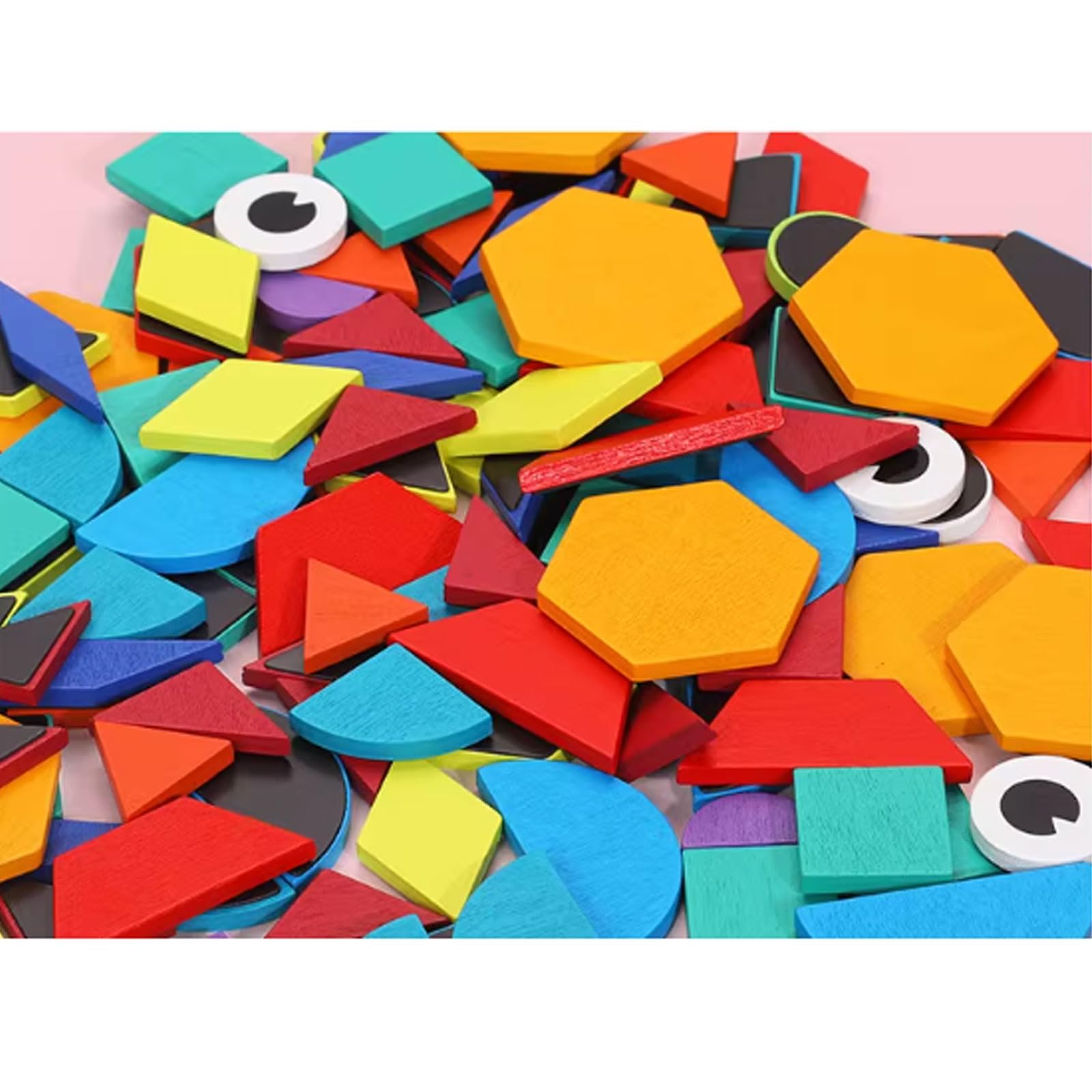 Set de Rompecabezas de Formas Geométricas Magnéticas Montessori, 288 piezas