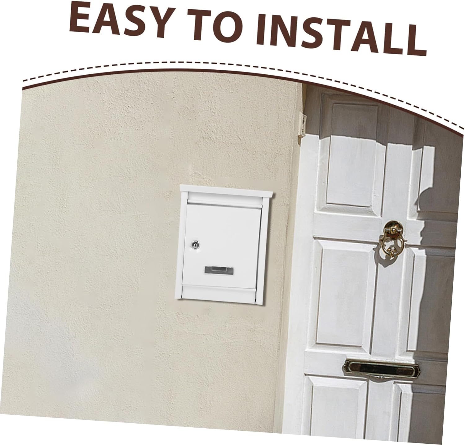 VILLCASE Vintage Style Locking Mailbox Wall Mount Mailbox Weatherproof for Apartment