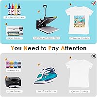 Vista 4 de HTVRONT Papel de sublimación de 8.5 x 11 pulgadas, 30 hojas de papel de transferencia de sublimación compatible con impresora de inyección de tinta