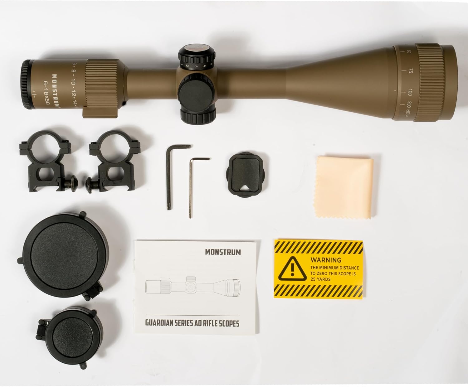 Monstrum Guardian 6-18x50 AO Rifle Scope with Parallax Adjustment
