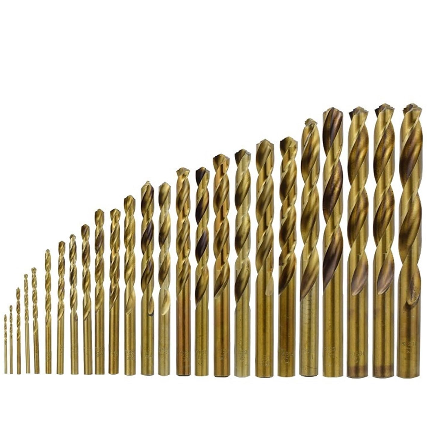 Juego De Puntas De Taladro En Espiral, 13/19/25 Uds., 1,0-13mm, 13/19/25 Uds, Broca De Pistola HSS Recubierta for Perforación De Cortadores De Agujeros De Madera/Metal(25pcs)