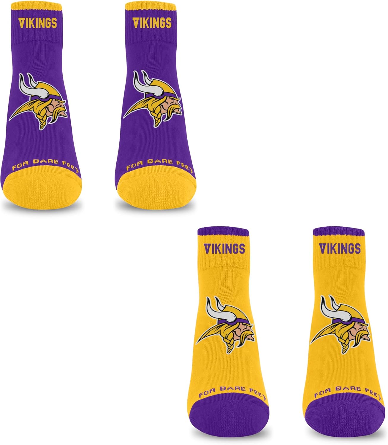 For Bare Feet NFL Unisex Kids Front and Center 2 Pack Team Colors - Image 2