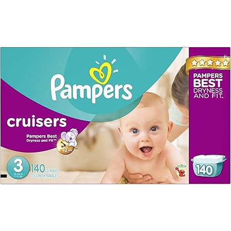 Amazon.com: PampersCruisers Diapers Size 3 Economy Pack Plus, 186 Count