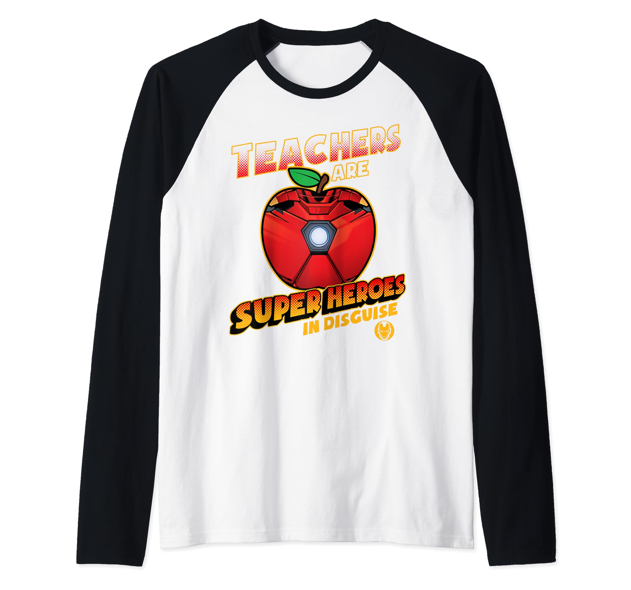 T-shirt Iron Man Raglan pour enseignant style baseball Marvel - 2