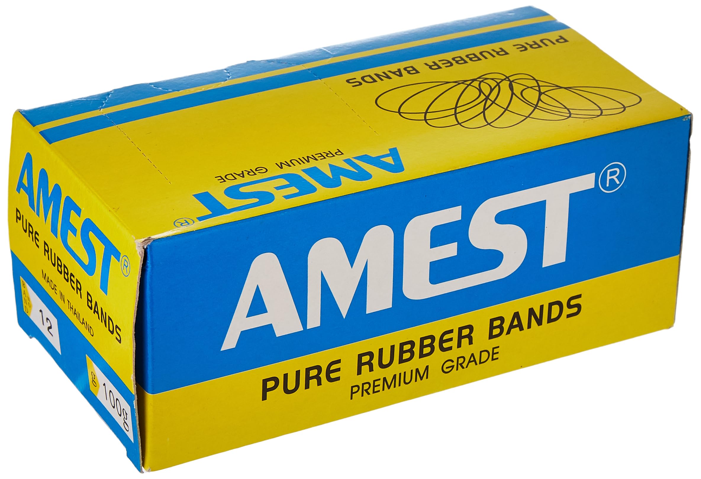 Amest Rubber Bands Size 10 (1.25 x 5/64 x 1/32 Inch) Stretchable For School Home Office Stationery Holder Elastic for DIY, Arts and Crafts, Document Organizing, Light Brown.100gram Pack