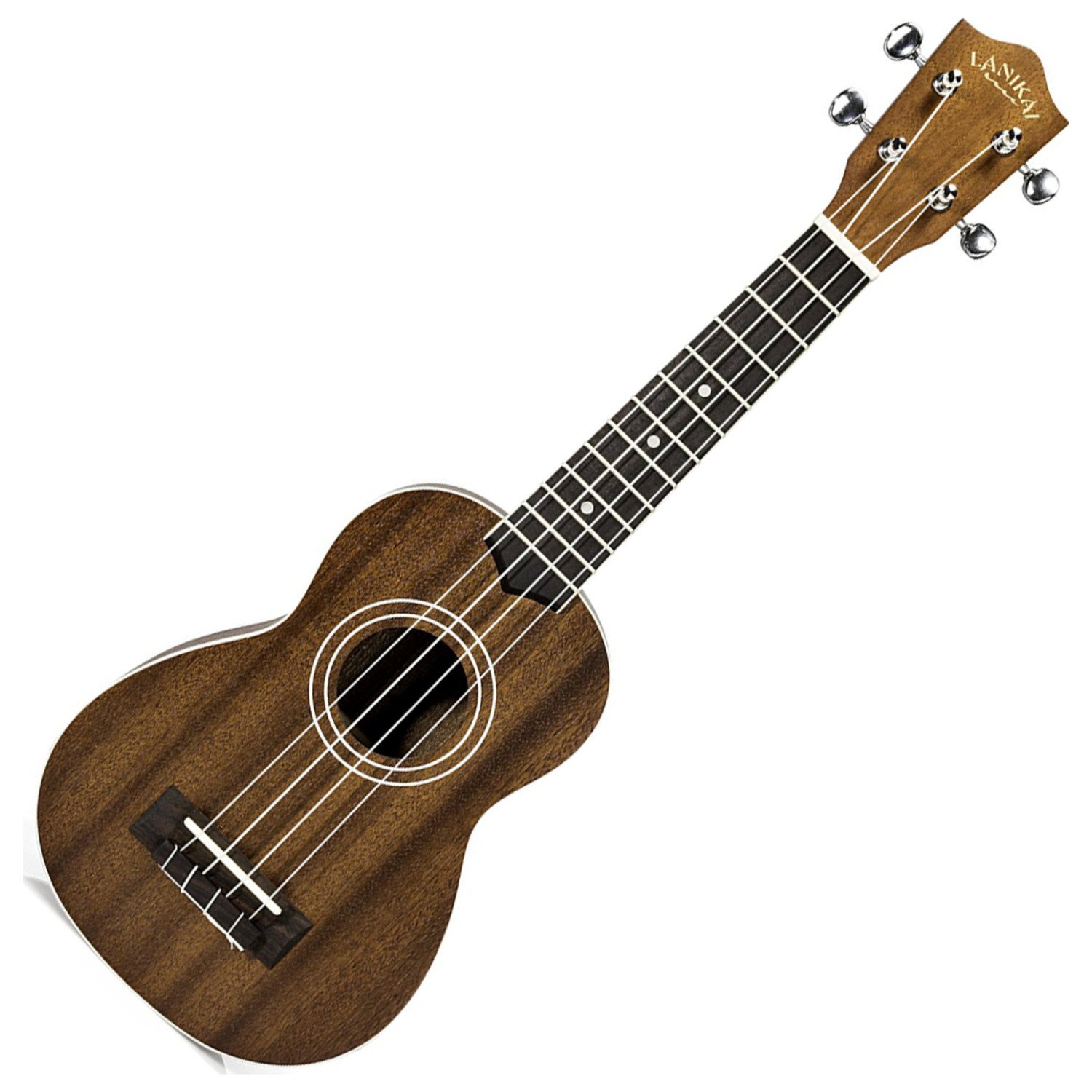 Lanikai MA-S Mahagoni Sopran Ukulele mit Tasche, Tuch und Stimmgerät
